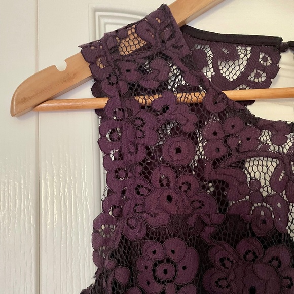 Reitmans Dark Purple Formal Lace Dress | Size 2 - Picture 4 of 9